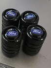 4 Black Ford Tire Valve Stem Caps For Truck Car Universal Fitting Free Shipping