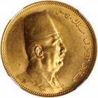 Egypt Gold 1922  Ah 1340 Hundred Piastres Coin King Fuad Or Fouad Ngc Ms62 