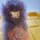 Llama Stuffed Animal - Handmade With Genuine Alpaca Fur - Purple Very Soft 6   