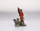 Mesmerizing Antique Austrian Vienna Cold Painted Bronze Fox Hunt Figural Group