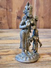 Antique Hindu Bronze Of Parvati And Child
