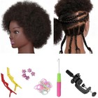 African Braiding Mannequin Head With 100  Human Hair  Cosmetology Mannequin Head