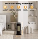 Space Heater  90  oscillating 1500w Electric Ceramic Tower Heater With Remote Blk
