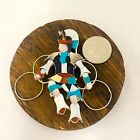 Zuni Jonathan Beyuka Sterling Silver Multi Stone Hoop Dancer Pin pendant