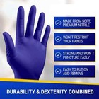 100 4m Indigo Electra Blue Nitrile Tattoo Exam Gloves Lat  Powder Free S M L Xl