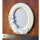Vintage Wedding Keepsake Ivory Memory Box   Beaded Picture Frame By Savoir Vivre