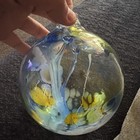 Large Art Glass Tree Of Life Family Ornament Ball 6    Kitras   Hand Blown Blue