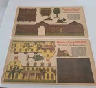 Vintage Newspaper Paper Toy House Homes Great Americans President Adams Lincoln