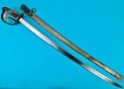 Antique German Germany Ww1 Large   Heavy Cavalry Sword W  Scabbard