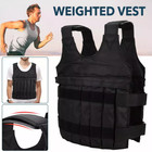 110lbs Exercise Weight Vest Weighted Adjustable Fitness Training Workout Sports