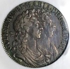 1689 Ngc Xf 40 William Mary 1 2 Crown L m Error Great Britain Coin  25042402c 
