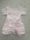 American Girl Doll Samantha   s Beforever Frilly Frock Outfit Dress Boots Tights