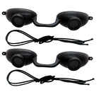 2 Pack Evo Flex Sunnies Flexible Tanning Bed Goggles Uv Eye Protection  black 