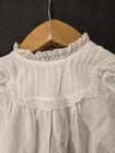 Vintage Handmade White Toddler Dress Lace 6-12 Months 33 Inches Long