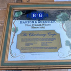 Vintage Barton   Guestier French Fine Wine Bar Mirror Advertisement