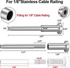 T316 Stainless Steel Swage Threaded Tensioner End Fittings 1 8  Cable Railing Us