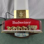 Vintage Budweiser Beer Lighted Sign Anheuser Busch King Clydesdales Wall Sconce