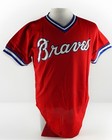 1980 Atlanta Braves Game Used worn Team Issued Red Jersey Size 42