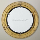Nautical Brass Polished Porthole Mirror Pirate s Boat Marine Pirates Home Decor