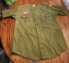 Vintage 1960 s Boy Scouts Summer V-neck Shirt National Jamboree Patch 1964 Ok 