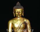 8   Old Tibet Bronze Gold Gilt Shakyamuni Sakyamuni Amitabha Buddha Statue
