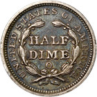 1857-o Seated Liberty Half Dime - Choice 