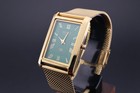 Vintage Seiko Slim Gold  Green Dial  Quartz Men s Wrist Watch