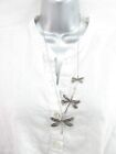 Dragonfly Necklace Silver Pendant Filigree Statement Jewelry 26in Long Chain New