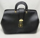 Vintage Grafco Black Leather Doctors Physicians Bag 1542 F-01 With Key