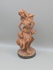 Vintage Chiefly Co  Hawaiian Hula Girl Figurine     Island Souvenir Tiki Decor   