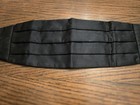 Vintage Black Satin Cummerbund Adjustable Fits All Excellent 