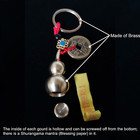 3 Pieces Chinese Gourd Brass Wu Lou Keychains With 1 Pcs Brass Ear Spoon Keychai