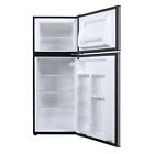 2 Door Stainless Steel Compact Mini Fridge With Freezer 4 6  Cu Ft Refrigerator