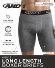 Mens Underwear Boxer Briefs - 5 Pack Performance Stretch Long Leg Boxers For Men