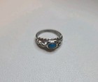 Sterling Silver 925 Genuine Turquoise Ring Size 7 7-8 2 53g