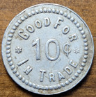Courtland  California Ca Joseph F  Fisher Saloon Keeper Good For 10   Trade Token
