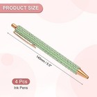 4 X Rhinestone Metal Ballpoint Pen Crystal Pearl Pens Sparkly Green