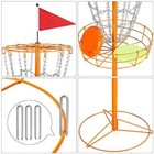 Yaheetech Portable Disc Golf Basket  Practice Target Steel Hole Heavy Duty Disc 