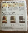Vintage 1977 Columbia Minerva Latch-a-rug Kit 34    X 24    Nos