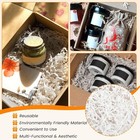 White Crinkle Cut Paper Shred Filler 1lb Gift Basket Box Packing Grass