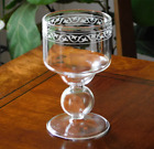 Scroll Etched Bubble Reservoir Absinthe Glass - Set Of 2
