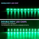 Double Row Led Rgb Lights Strip Neon Underglow Led Kit Remote   Bluetooth App