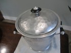 Vintage Art Deco Mid Century Modern Hammered Aluminum Lid  ice Bucket Spain 10  