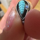 Vintage Southwestern-style Teardrop Turquoise Stud Earring Set Sterling Silver