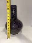 Chinese Blue   Gold Porcelain Vase  Butterfly Decor  Red Seal Mark  10      heavy 