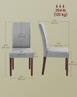 Vasagle Dining Chairs  Parsons Chairs With Removable Fabric 2 Pack  Dove Gray 