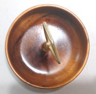 Oregon Myrtlewood Brown Vtg Mcm 5 1 2  Trinket Candy Nut Bowl Dish Signed Usa