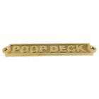 Poop Deck Wall Plaque Sign Polished Solid Brass Nautical Beach House Boat Decor 