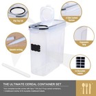 Fooyoo Cereal Containers Storage Set - 3 Piece Airtight Large Dry Cereal Cont   