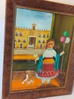 Agapito Labios Signed Mexican Folk Art Oil On Canvas 28 x 23  
